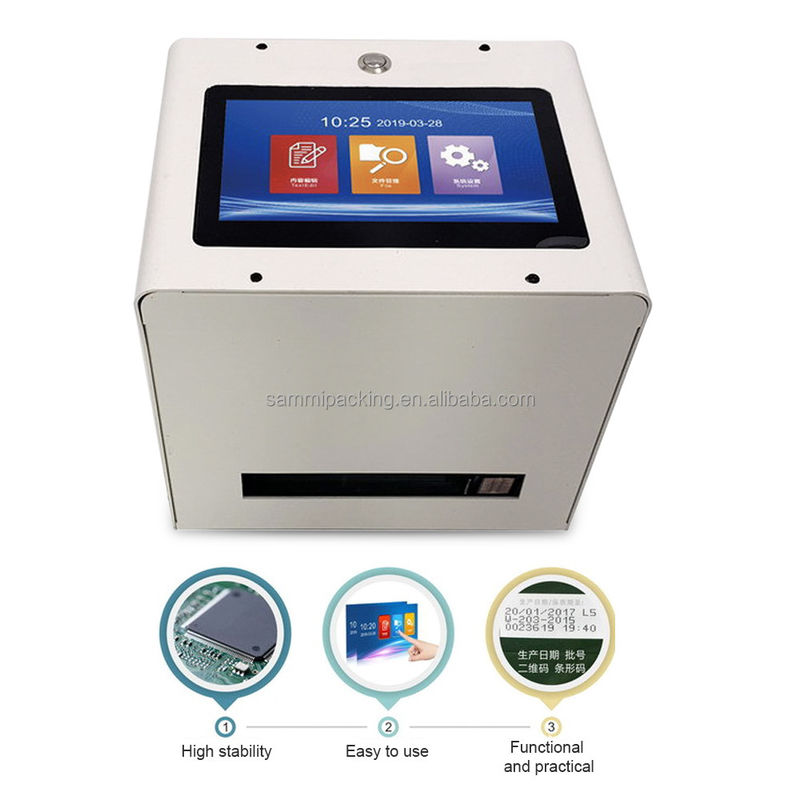 5 ιντσών στατικό έξυπνο Inkjet κωδικοποιητή Qr κώδικα Ημερομηνία λήξης Ετικέτα λογότυπο Inkjet εκτυπωτής