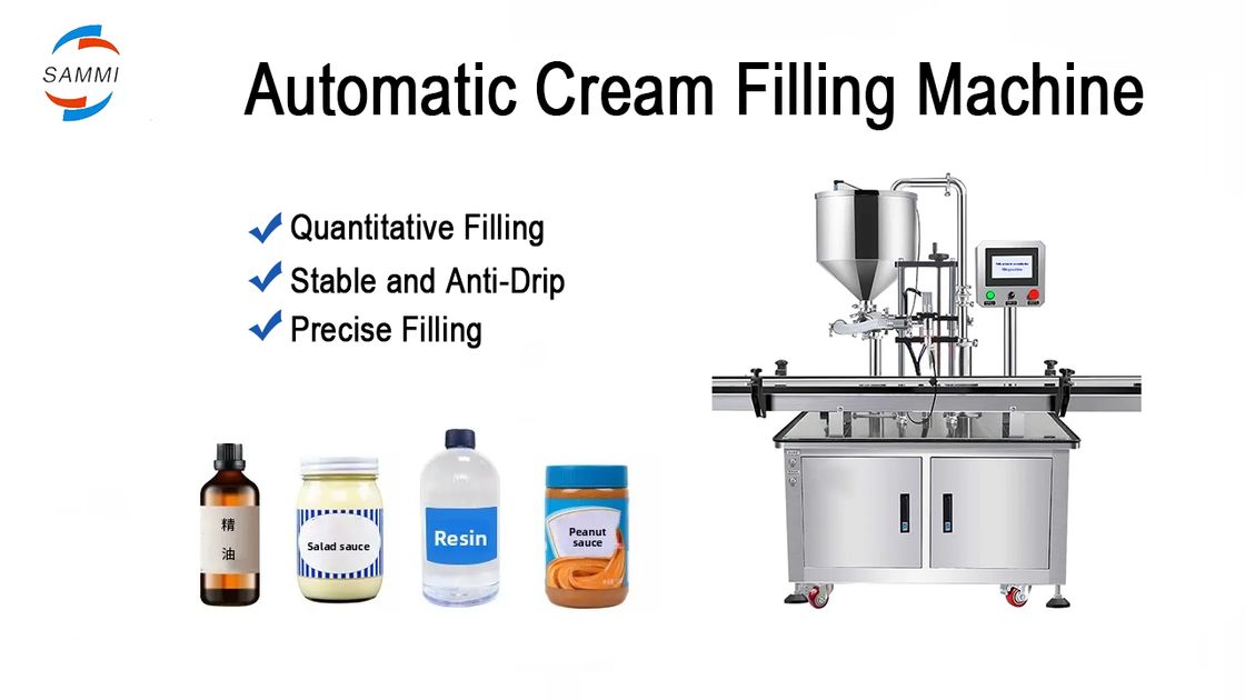 Εύκολη λειτουργία Πλήρως αυτόματη αντλία σέρβο ροτόρα Μηχανή πλήρωσης υγρού πάστες για μέλι ιξώδες υγρό φυστικοβούτυρο κέτσαπ