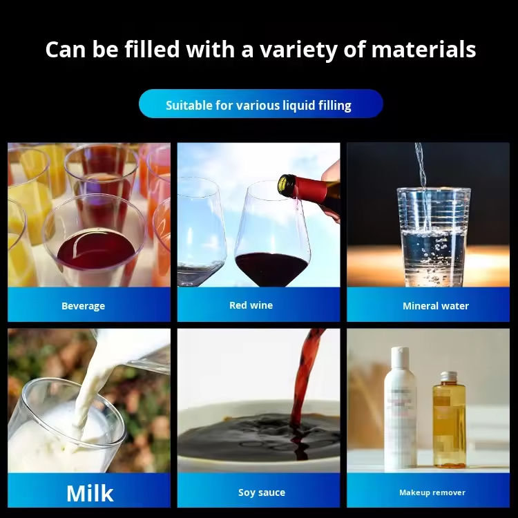 Αυτόματη τετρακεφαλική μαγνητική αντλία Μηχανή πλήρωσης υγρού PET για μικροσκοπικό γυαλί χυμός φρούτων ποτά μπουκάλια γάλακτος μικροσκοπική πλήρωση