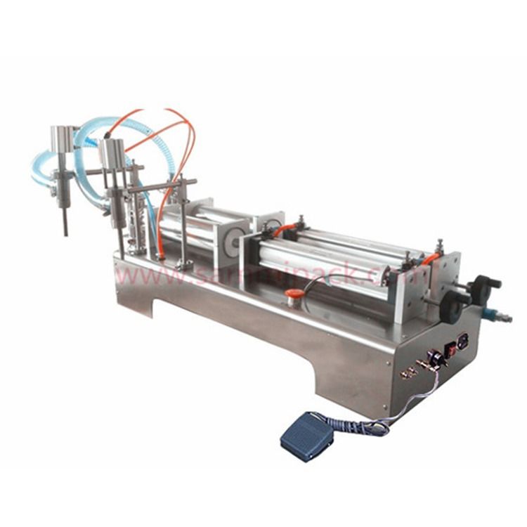 Διπλά Ακροφύσια Πνευματική Μηχανή Γεμίσματος Υγρών για Γέμισμα Σαμπουάν, Λαδιού, Χημικών G1WY-2Y-500