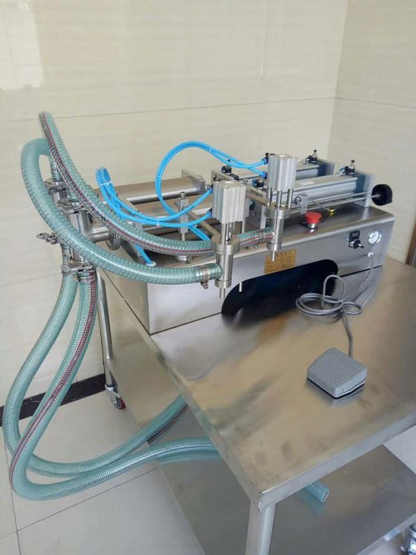 Διπλά Ακροφύσια Πνευματική Μηχανή Γεμίσματος Υγρών για Γέμισμα Σαμπουάν, Λαδιού, Χημικών G1WY-2Y-500