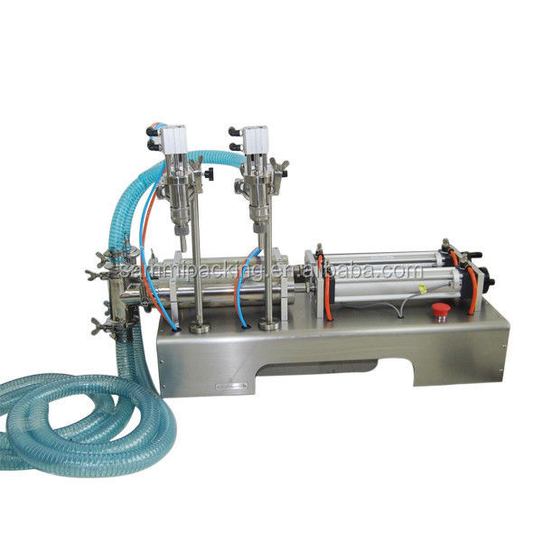 Μηχανή πλήρωσης γάλακτος πνευματικού εμβόλου διπλής κεφαλής υψηλής ποιότητας, Υγρό απορρυπαντικό, σαμπουάν, γέλη μπάνιου (500-5000ml)