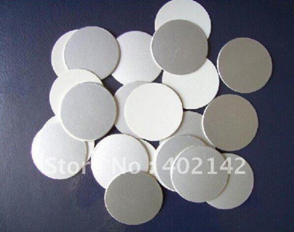 Σφραγίδα από αλουμινόχαρτο για επαγωγή σε γυαλί, PET 70mm, αλουμινόχαρτο, χαρτί κεριού, πλαστική μεμβράνη