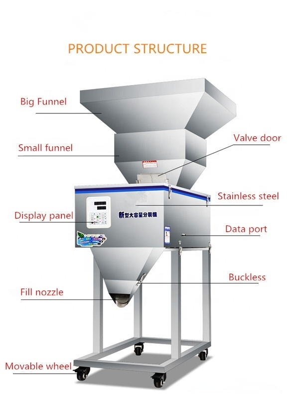 2025 Hot Sale Powder Granule Filling Machine Grain Bean Tea Bag Weighing  Filling Machine With Sensor for Bag Barrel