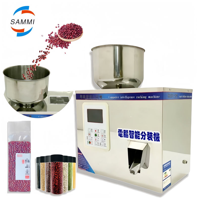 Ημιαυτόματη μηχανή πλήρωσης χαπιών αλατιού 2-200g με αποδοτικό κινητήρα για εφαρμογές κοκκώδους σκόνης χημικών ποτών