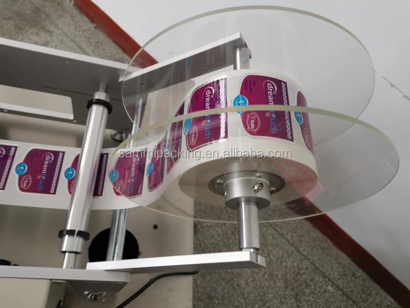 Εξαιρετική απόδοση υψηλής ταχύτητας στρογγυλή ημιαυτόματη διπλής πλευρικής αυτοκόλλητης μηχανής επισήμανσης σε πώληση