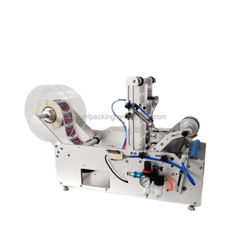 Εξαιρετική απόδοση υψηλής ταχύτητας στρογγυλή ημιαυτόματη διπλής πλευρικής αυτοκόλλητης μηχανής επισήμανσης σε πώληση
