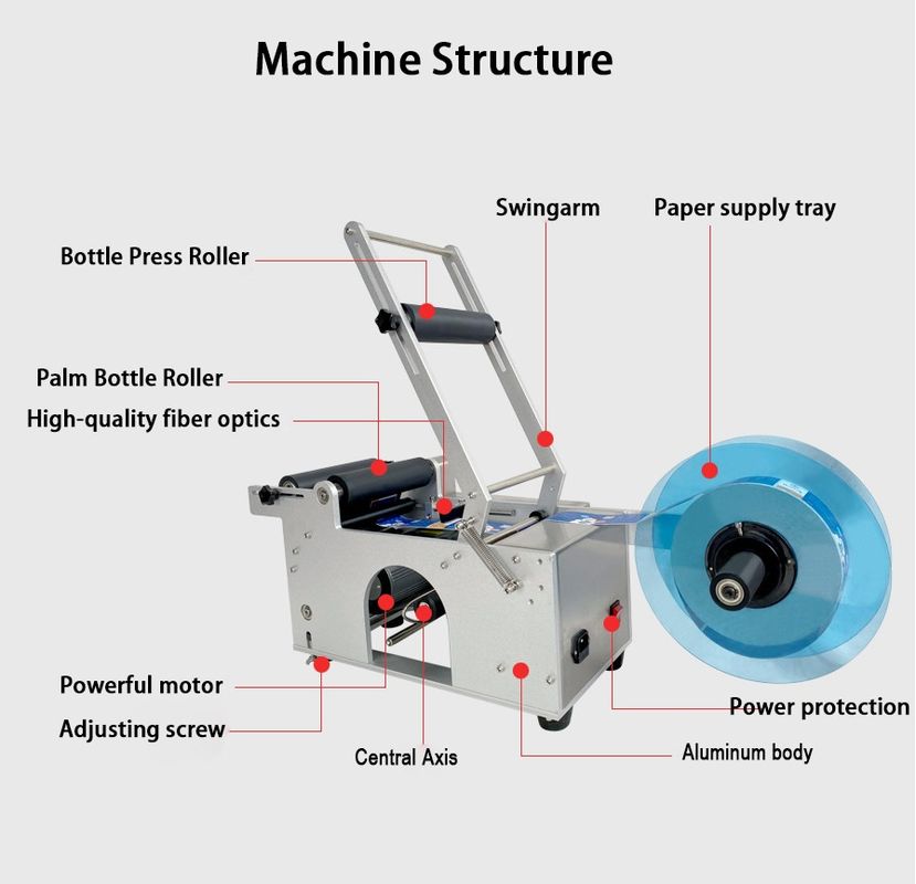 Μηχανή Σήμανσης Μικρών Επιτραπέζιων Φιαλών Αυτόματη Μηχανή Σήμανσης Στρογγυλών Φιαλών Αντί Χειροκίνητης Μηχανής Σήμανσης