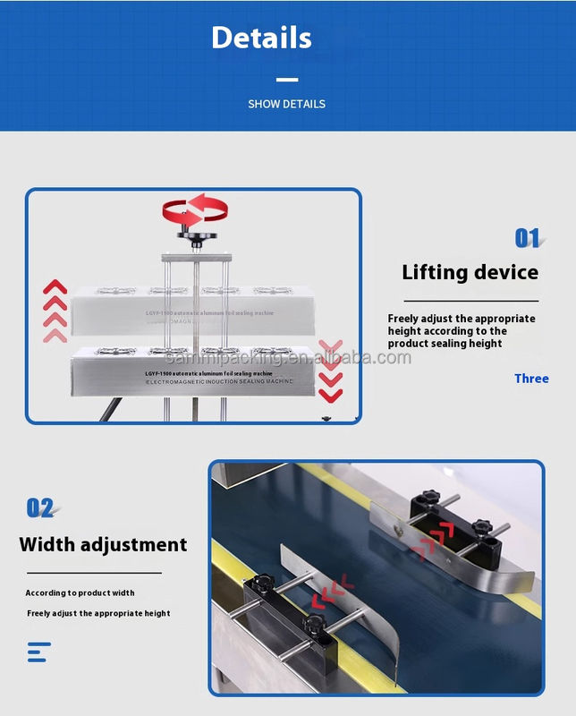 Συνεχής Αυτόματος Σφραγιστής Πλαστικών Μπουκαλιών με Βίδωμα Νέας Γενιάς Μηχανή Σφράγισης Επαγωγής Αλουμινίου με Αερόψυξη για Συσκευασία Καπακιών