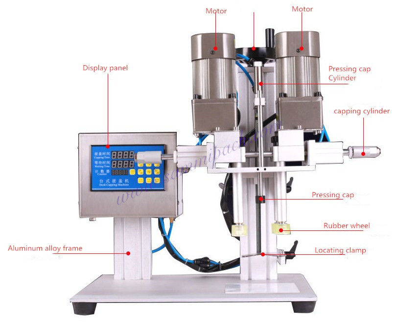 Μηχανή Σφράγισης με Βίδα Υψηλής Ποιότητας 20mm-50mm Ημιαυτόματη Ηλεκτρική Κινητήρας για Εφαρμογές Τροφίμων 1 Έτος Εγγύηση