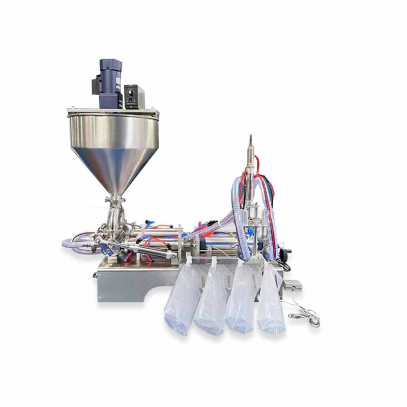 Εργοστάσιο υψηλής ιξώδους πάστες γεμίζοντας μηχανή με hopper, αλοιφή σάλτσα ντομάτας spout σακούλα συσκευασία μηχανή