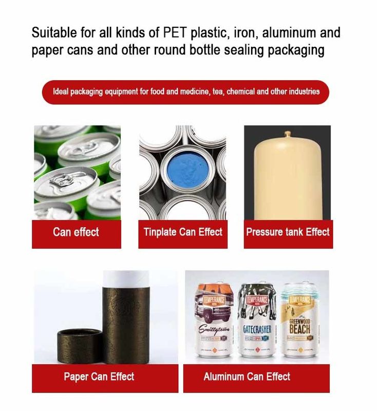 Αυτόματη μηχανή σφράγισης κονσερβών για κονσέρβες πάστας τόνου, αλουμινίου για κατοικίδια, επαγγελματικό εργοστάσιο, κατασκευασμένο κατά παραγγελία, καινούργια κατάσταση