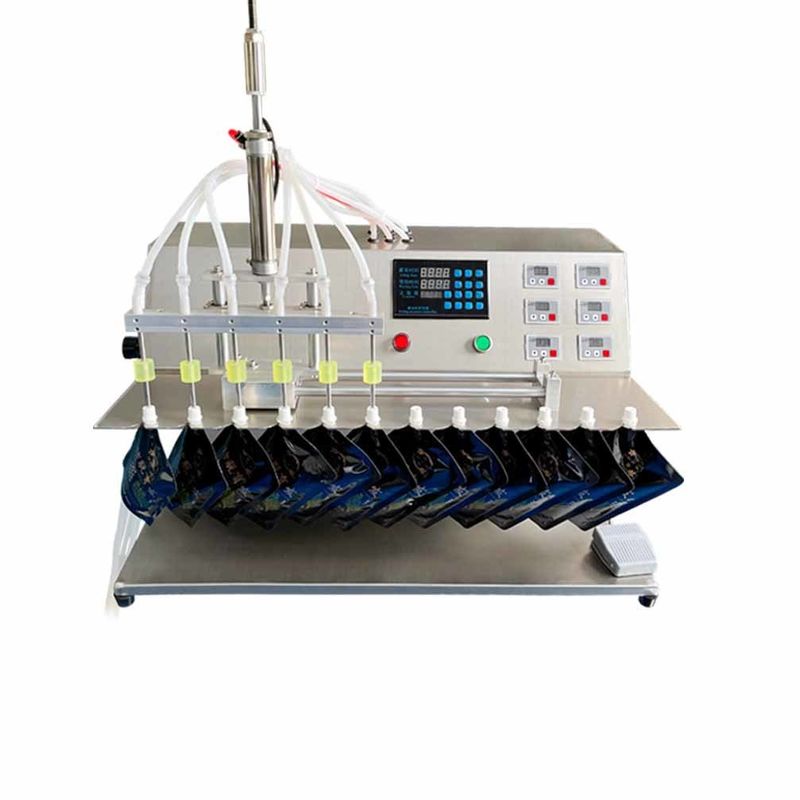 2025 Νέα διπλή ακροφύσια υγρό νερό spout τσάντα τσάντα γεμίζοντας μηχανή σταθείτε ακροφύσιο τσάντα ημιαυτόματο γεμιστήρα και σφραγιστή