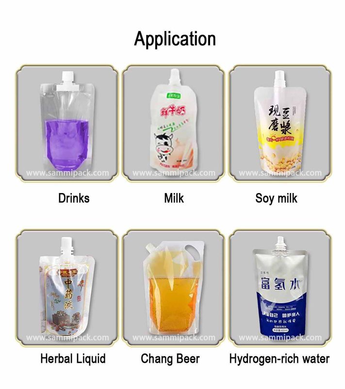 2025 Νέα διπλή ακροφύσια υγρό νερό spout τσάντα τσάντα γεμίζοντας μηχανή σταθείτε ακροφύσιο τσάντα ημιαυτόματο γεμιστήρα και σφραγιστή