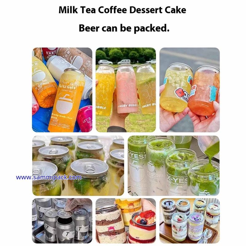 2025 Η πιο δημοφιλής αυτόματη μηχανή σφράγισης διαφανών δοχείων για ποτά, καφέ, σόδα, κονσέρβες, τενεκεδένια ποτήρια και μπουκάλια προς πώληση