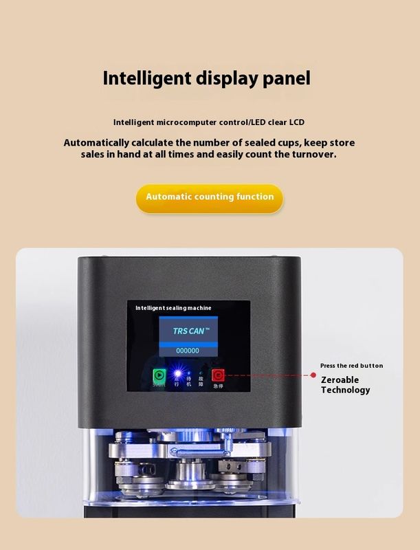 Μηχανή σφράγισης κονσερβοειδών για πλαστικές κονσερβοειδές και κονσερβοειδείς - Αυτόματη σφραγίδα για μπύρες, ψάρια, κονσερβοειδείς με 220V/110V επιλογή