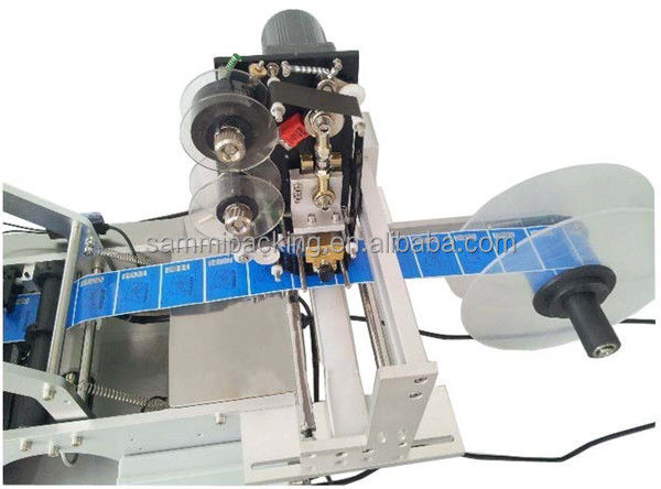 Ημιαυτόματη στρογγυλή συσκευή επισήμανσης μπουκαλιών, μηχανή επισήμανσης με ημερομηνία παραγωγής, εκτύπωση κωδικού αριθμού παρτίδας