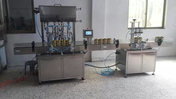 1000BPH Τροφίμων Αυτοματοποιημένη συσκευή γεμίσματος μπουκαλιών και επισήμανσης