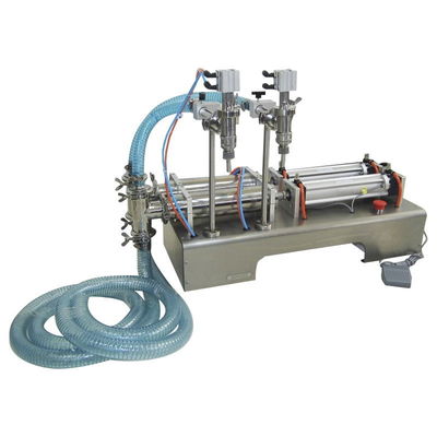 100-1000 ml Πνευματική μηχανή γεμίσματος υγρού με έμβολο διπλές κεφαλές για την γέμιση πετρελαίου