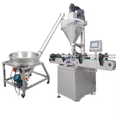 Αυτόματη μηχανή πλήρωσης σκόνης για την αρωματική καφέ καφέ οδοντόκρεμα ποσοτική συσκευασία γραμμή παραγωγής