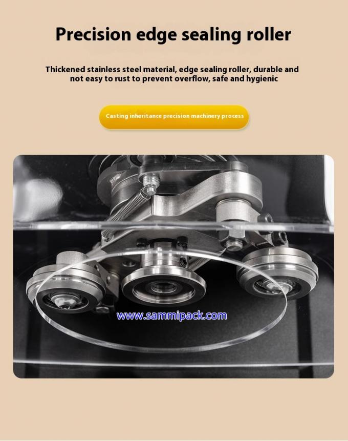 Μηχανή σφράγισης κουταλιών τσαγιού με φυσαλίδες αυτόματη συσκευή σφράγισης PET / σόδα για μαγαζιά γάλακτος τσαγιού χυμός καφέ συσκευασία ημιαυτόματη ποιότητα 2