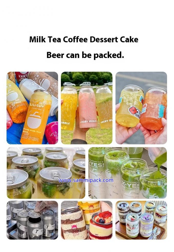 Μηχανή σφράγισης κουταλιών τσαγιού με φυσαλίδες αυτόματη συσκευή σφράγισης PET / σόδα για μαγαζιά γάλακτος τσαγιού χυμός καφέ συσκευασία ημιαυτόματη ποιότητα 6