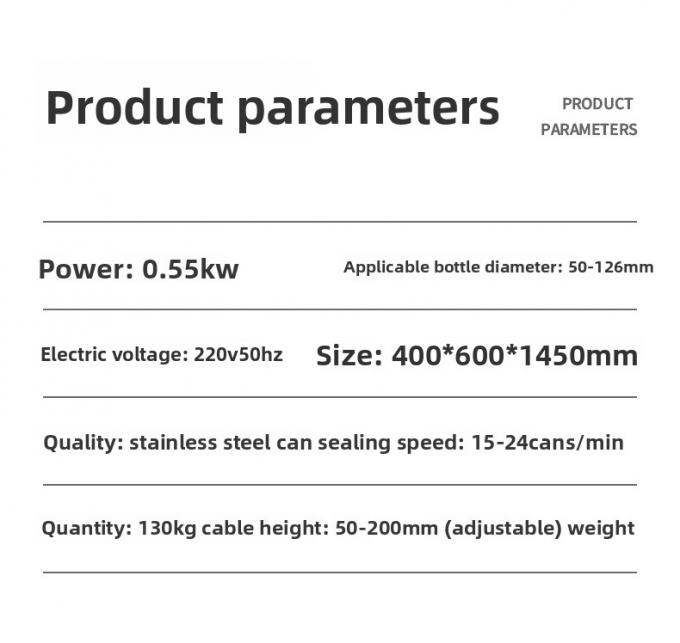 Σημικό σφραγιστή δοχείων τσιμέντου εμπορικό ημιαυτόματο μηχάνημα σφραγίσματος δοχείων για πλαστικά δοχεία αλουμινίου 7