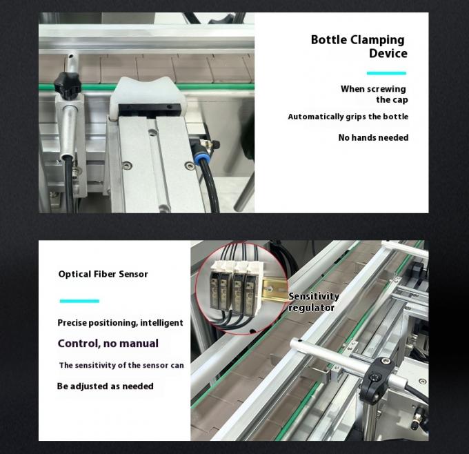 Μηχάνημα αυτόματης πλήρωσης και σφράγισης υγρών με μαγνητική αντλία 4 κεφαλών υψηλής ταχύτητας για επιτραπέζια χρήση, για νερό και ποτά, αυτόματη πλήρωση και σφράγιση 8